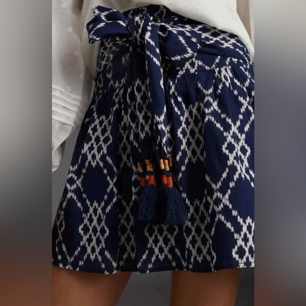 NWT Anthropologie Rimbaud Tie-Waist Mini Skirt - Picture 3 of 5